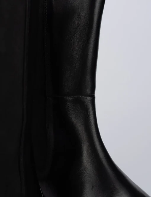 Stivaletti tacco 2cm pelle nero