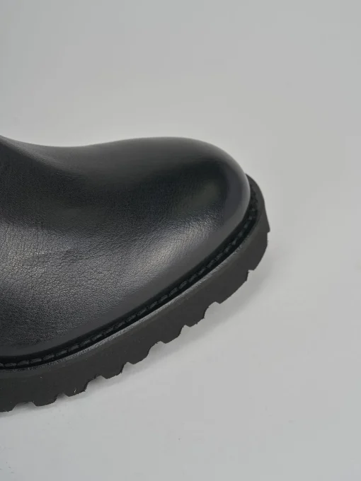 Stivaletti tacco 4cm pelle nero