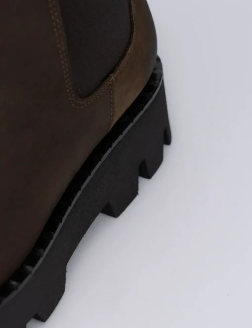 Stivaletti tacco 1cm pelle testa
