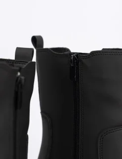 Stivaletti tacco 2cm pelle nero