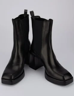 Stivaletti tacco 9cm pelle nero