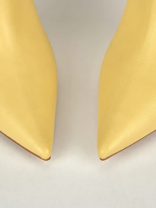 Stivaletti tacco 9cm pelle giallo