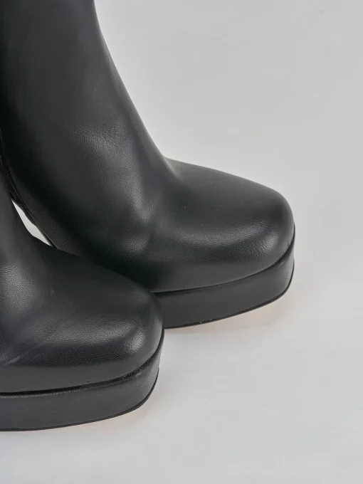 Stivaletti tacco 9cm pelle nero