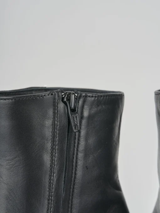 Stivaletti tacco 13cm pelle nero
