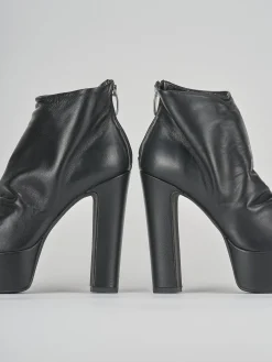 Stivaletti tacco 13cm pelle nero