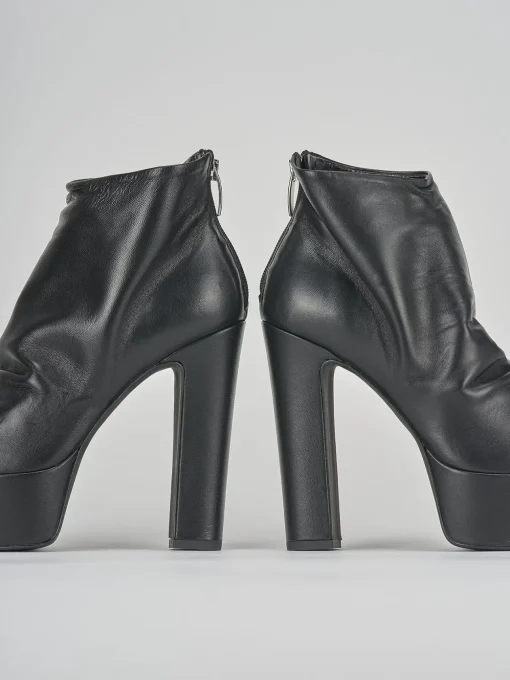 Stivaletti tacco 13cm pelle nero