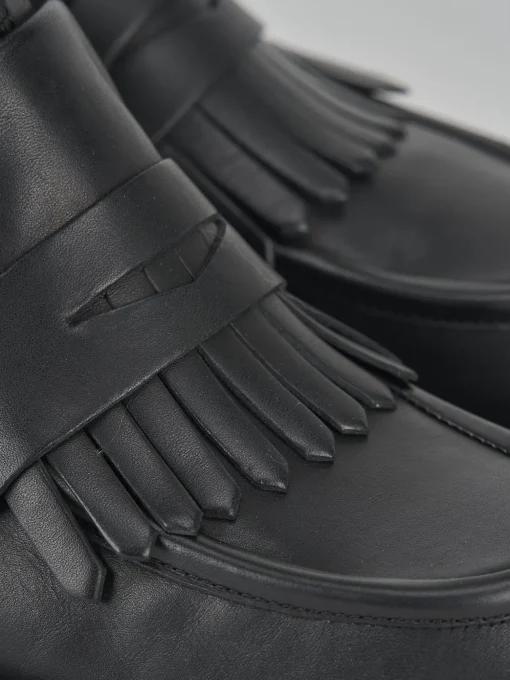 Stivaletti tacco 2cm pelle nero
