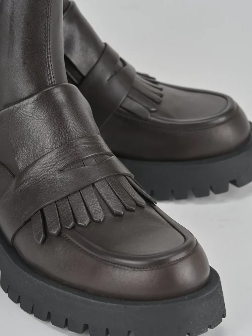 Stivaletti tacco 2cm pelle testa