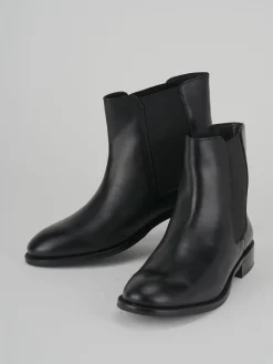 Stivaletti tacco 1cm pelle nero