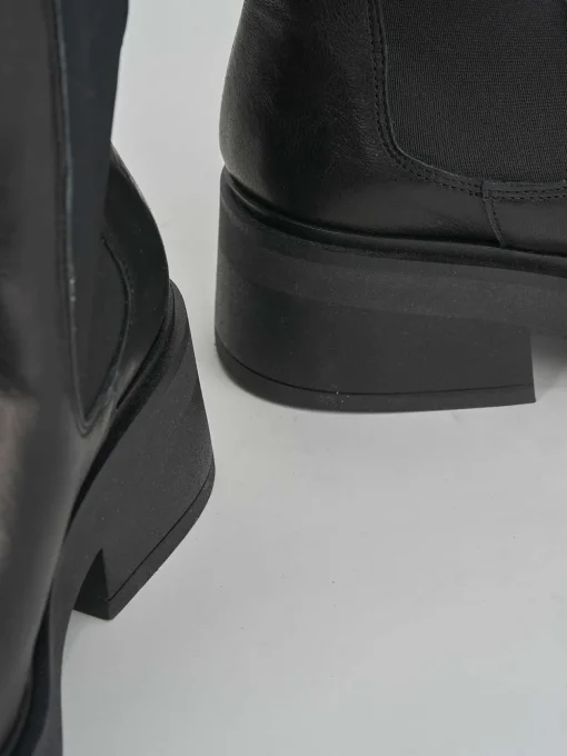 Stivaletti tacco 3cm pelle nero