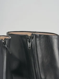 Stivaletti tacco 5cm pelle nero