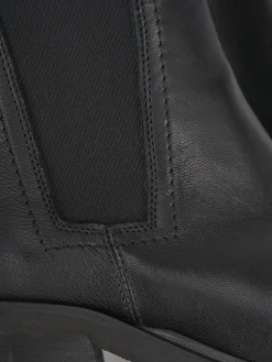 Stivaletti tacco 5cm pelle nero