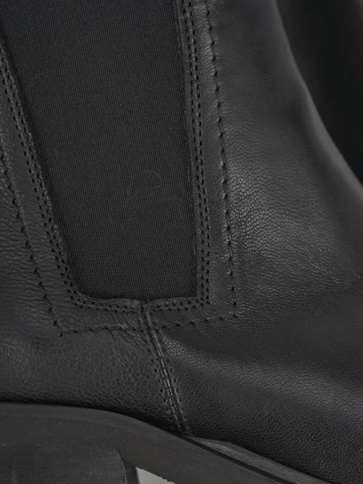 Stivaletti tacco 5cm pelle nero