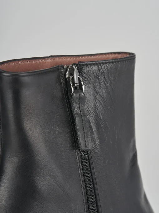 Stivaletti tacco 7cm pelle nero