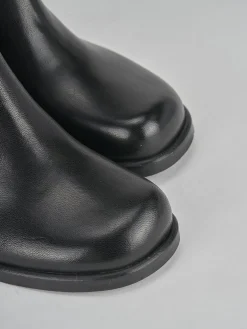 Stivaletti tacco 6cm pelle nero