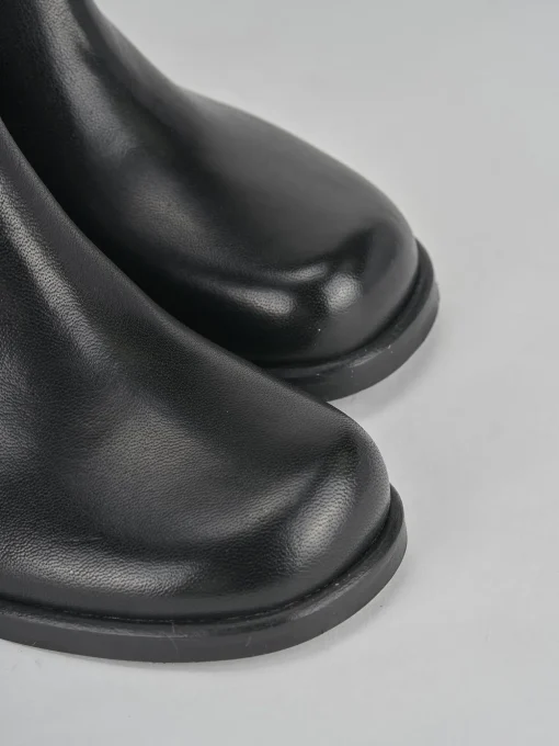 Stivaletti tacco 6cm pelle nero