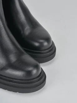 Stivaletti tacco 5cm pelle nero