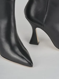 Stivaletti tacco 9cm pelle nero