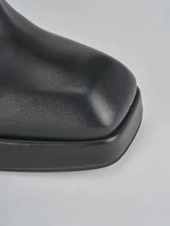 Stivaletti tacco 7cm pelle nero