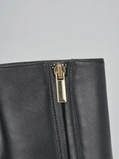 Stivaletti tacco 9cm pelle nero