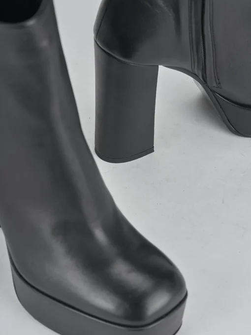 Stivaletti tacco 11cm pelle nero