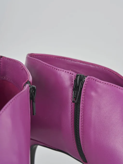Stivaletti tacco 5cm pelle viola