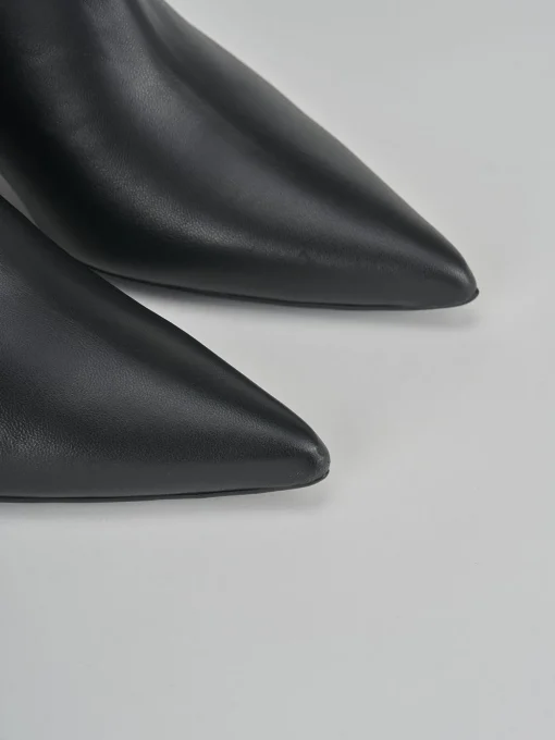 Stivaletti tacco 5cm pelle nero