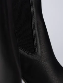 Stivaletti tacco 9cm pelle nero