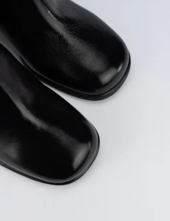 Stivaletti tacco 5cm pelle nero