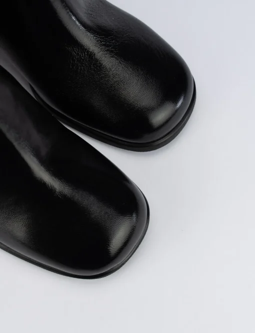 Stivaletti tacco 5cm pelle nero