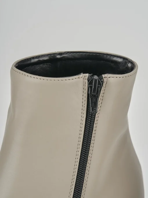 Stivaletti tacco 8cm pelle beige