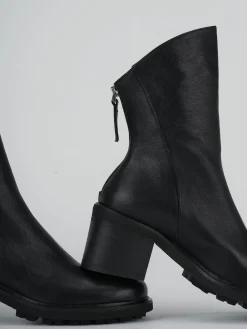 Stivaletti tacco 6cm pelle nero