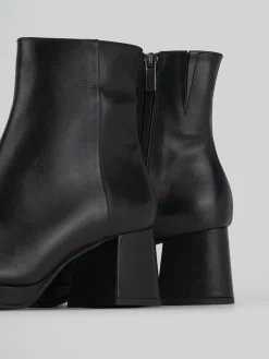 Stivaletti tacco 6cm pelle nero