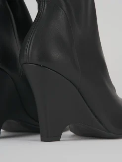 Stivaletti tacco 9cm pelle nero
