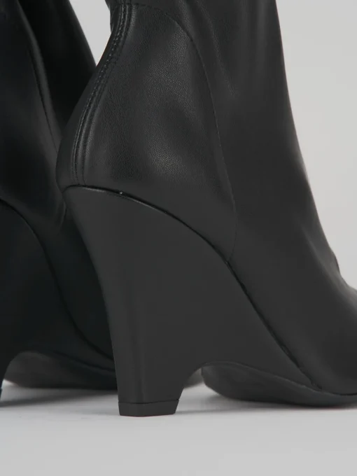 Stivaletti tacco 9cm pelle nero