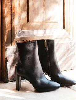 Stivaletti tacco 9cm pelle nero