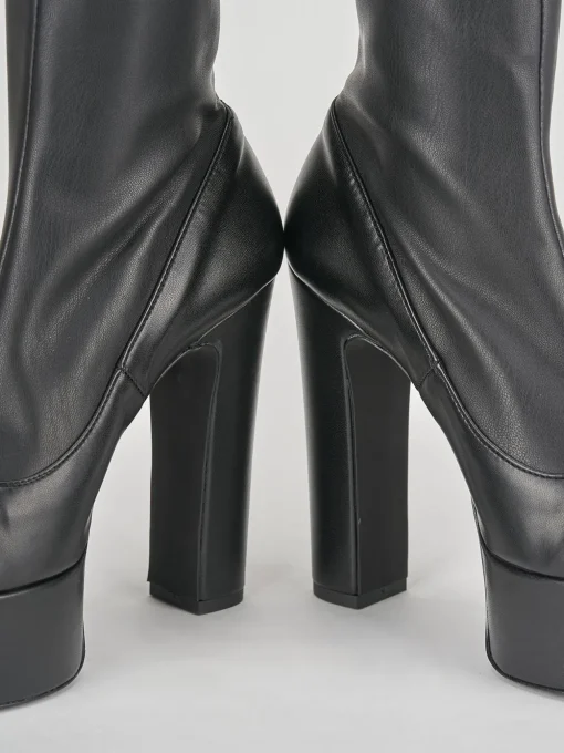 Stivaletti tacco 13cm pelle nero