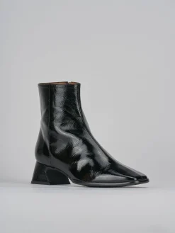 Stivaletti tacco 5cm pelle nero