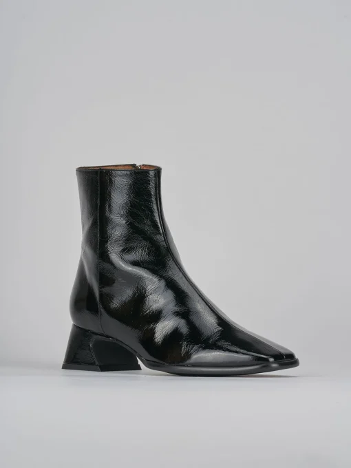 Stivaletti tacco 5cm pelle nero