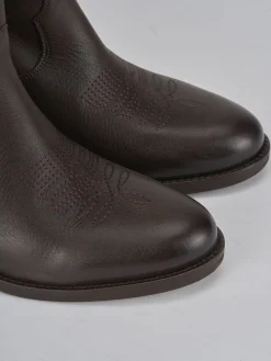 Stivaletti tacco 3cm pelle testa