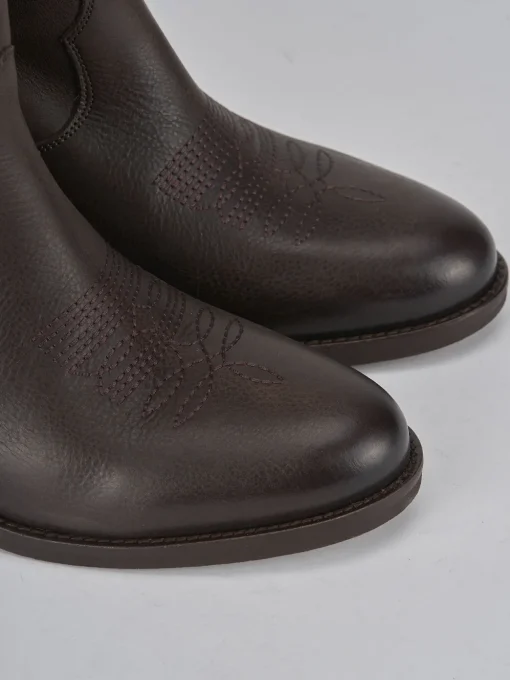 Stivaletti tacco 3cm pelle testa