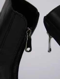 Stivaletti tacco 10cm pelle nero
