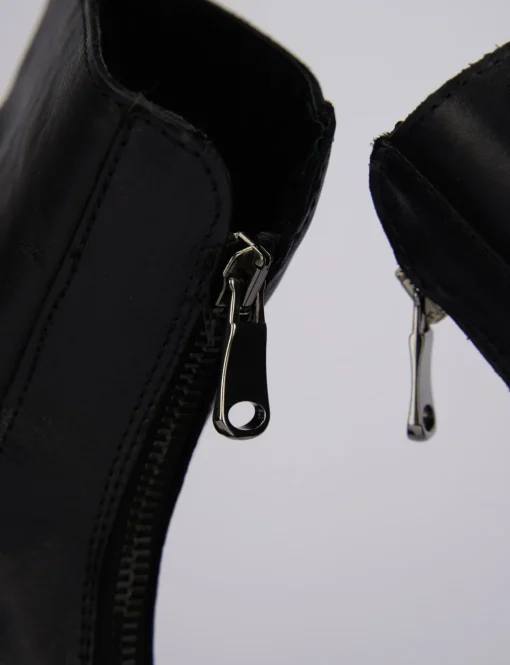 Stivaletti tacco 10cm pelle nero