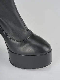 Stivaletti tacco 13cm pelle nero