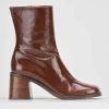 Stivaletti tacco 8cm vernice testa