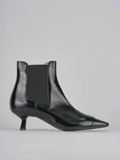 Stivaletti tacco 5cm vernice nero