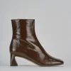 Stivaletti tacco 5cm vernice testa