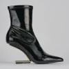 Stivaletti tacco 7cm vernice nero