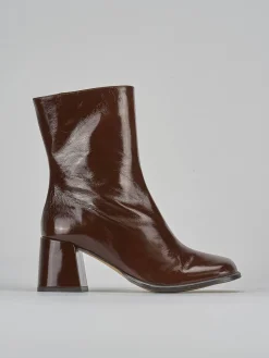 Stivaletti tacco 5cm vernice testa