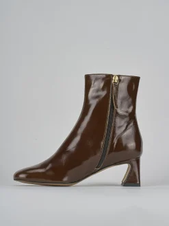 Stivaletti tacco 5cm vernice testa